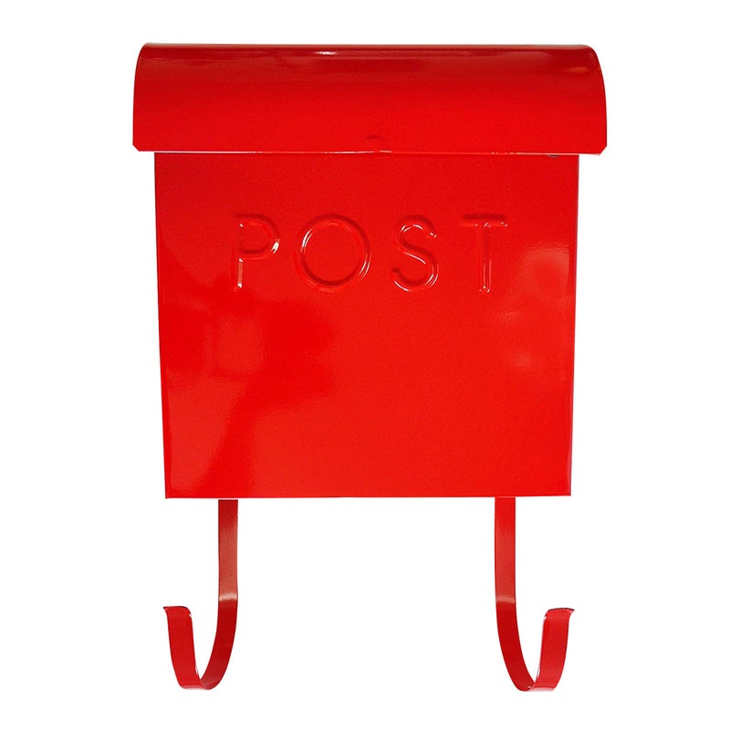 NACH Mailboxes for Outside Wall Mount, 12 x 11.2 x 4.5 inch, Red Wall Mounted Mailbox, Waterproof Mailbox with Outdoor Newspaper Holder - The Euro Mailbox - Image 1